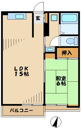 紅楓マンションの物件間取画像